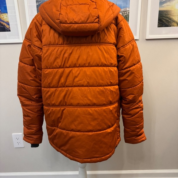 BOYS EUC Patagonia Pine Grove Puffer Coat SIZE XXL (16-18) Orange - Picture 2 of 5